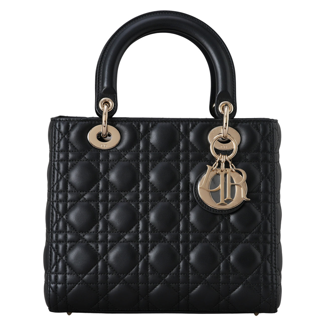 CHRISTIAN DIOR(USED)디올 레이디디올 미듐 블랙